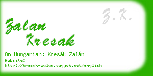 zalan kresak business card